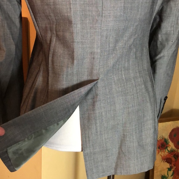 RALPH LAUREN Size 8 P Longline Blazer Wool blend Soft Gray 2-Button $189 NEW - Picture 13 of 13